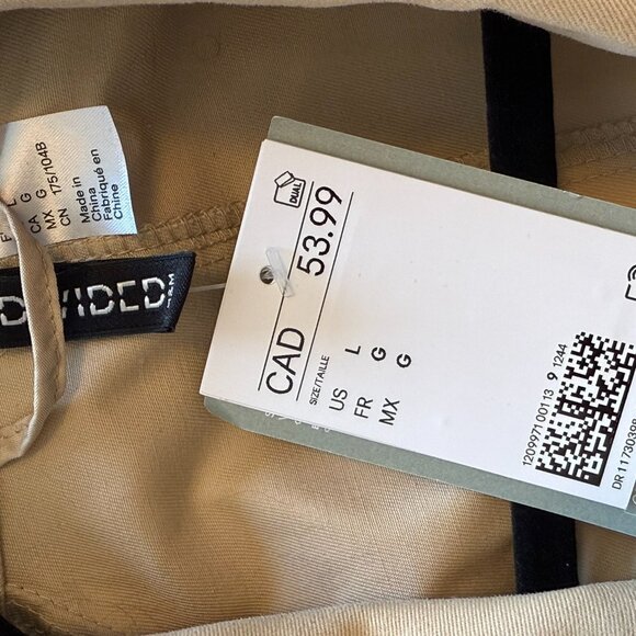 BNWT Size L H&M Short Twill Pea/Trench Coat - Beige - Picture 3 of 3